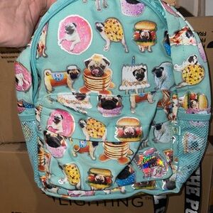 Colorful Doug the Pug Print Backpack